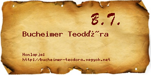 Bucheimer Teodóra névjegykártya